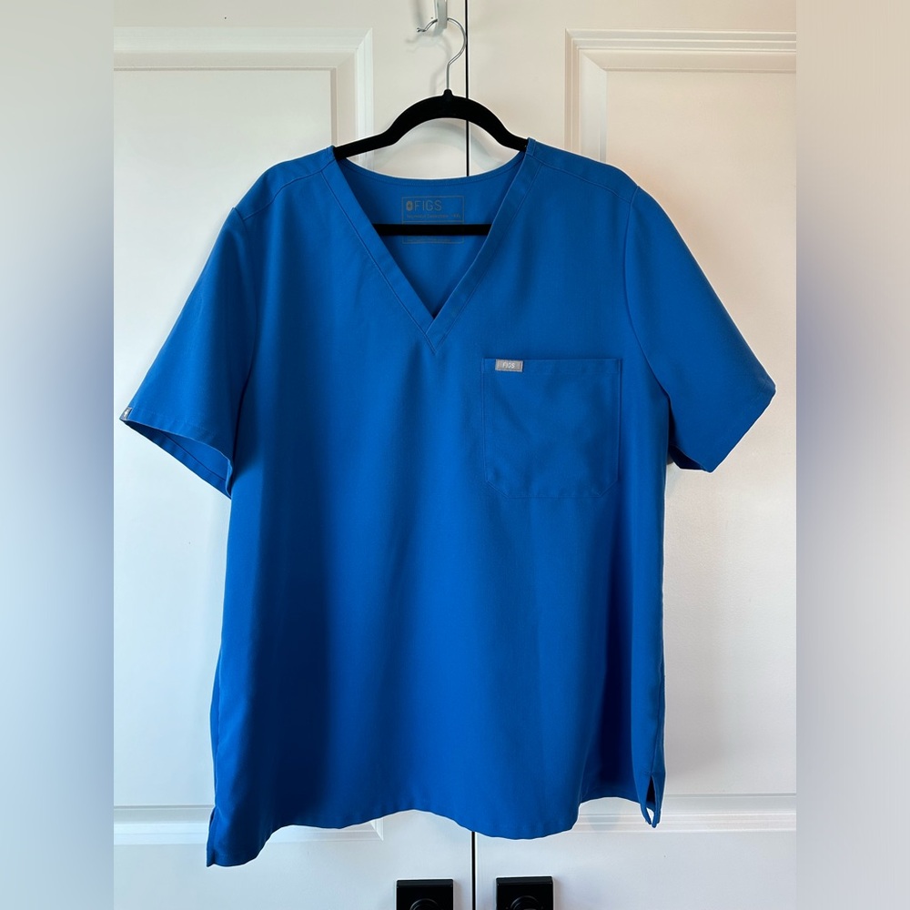 Figs Women’s Catarina One-Pocket Scrub Top Royal Blue (Size XXL)